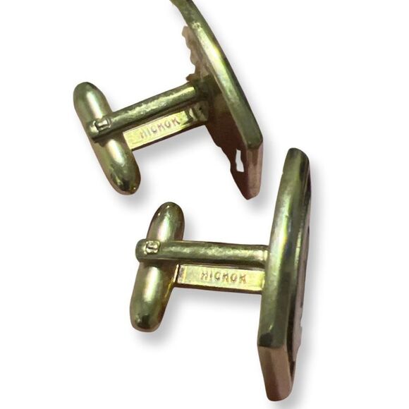 Initial Cufflinks vintage Monogram P Cuff Links HICKOK USA Mid Century Men - Picture 4 of 4